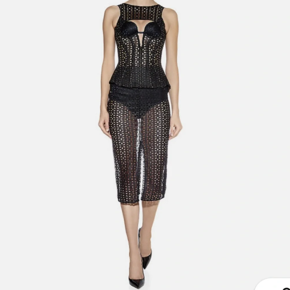 AGENT PROVOCATEUR “DEBORAH” Beautiful Skirt in Black W/ Front & Back Slit 🖤 - Picture 10 of 10